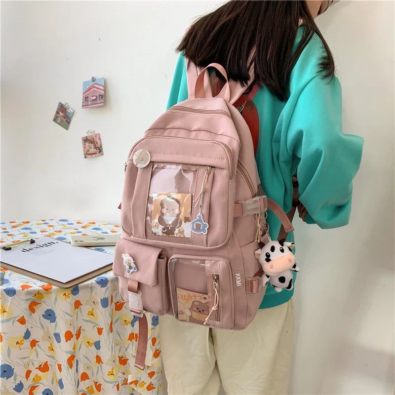 Waterproof Anti-theft Women Backpack Large Capacity School Bag