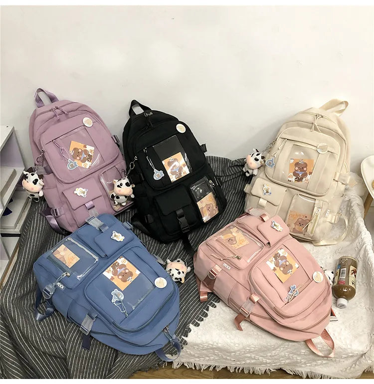 Waterproof Anti-theft Women Backpack Large Capacity School Bag