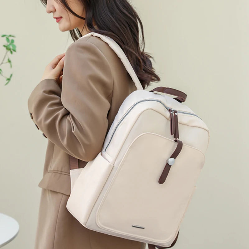 Nylon Women's Backpack Large Capacity Girls Travel School Bag