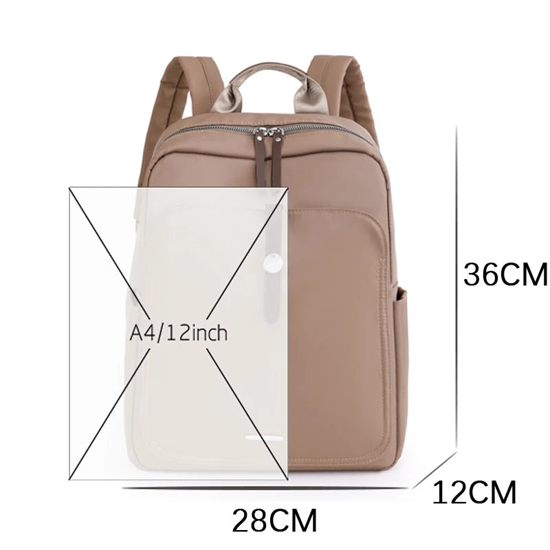Nylon Women's Backpack Large Capacity Girls Travel School Bag