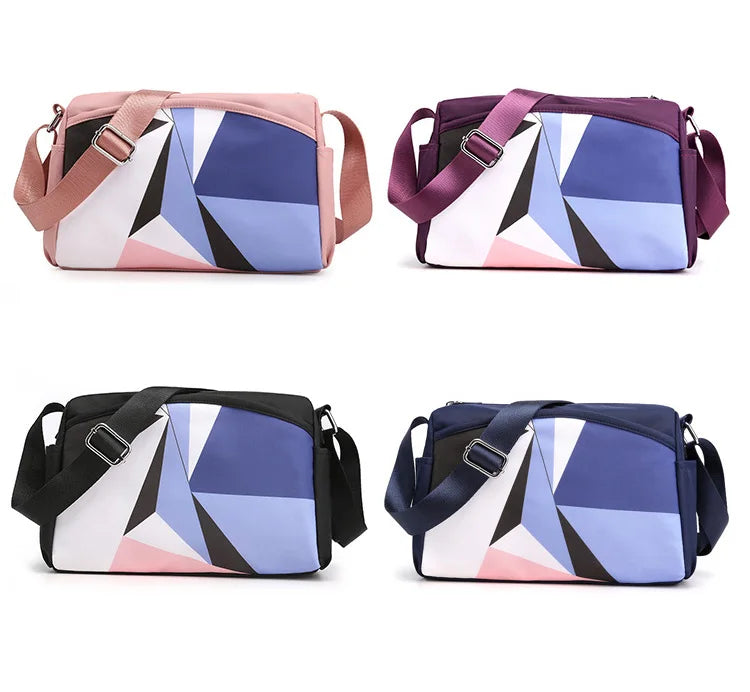 Nylon Women's Shoulder Bags Splice Female Crossbody Bags