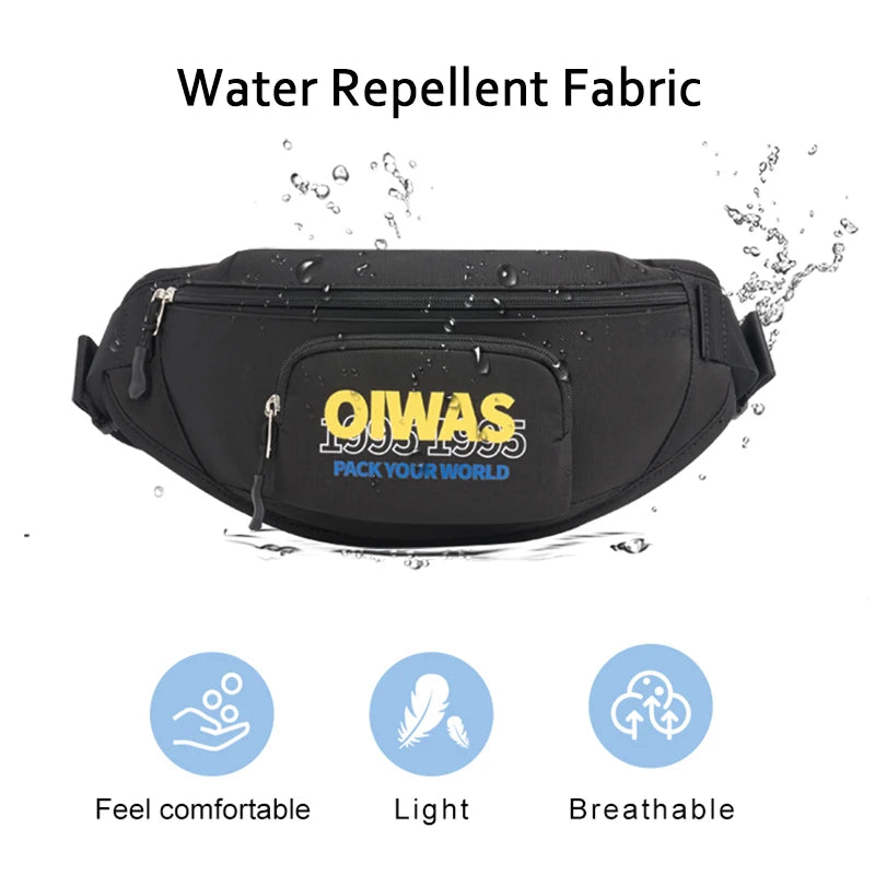 Canvas Waist Bag Pack Purse Large Phone Belt Bag Pouch