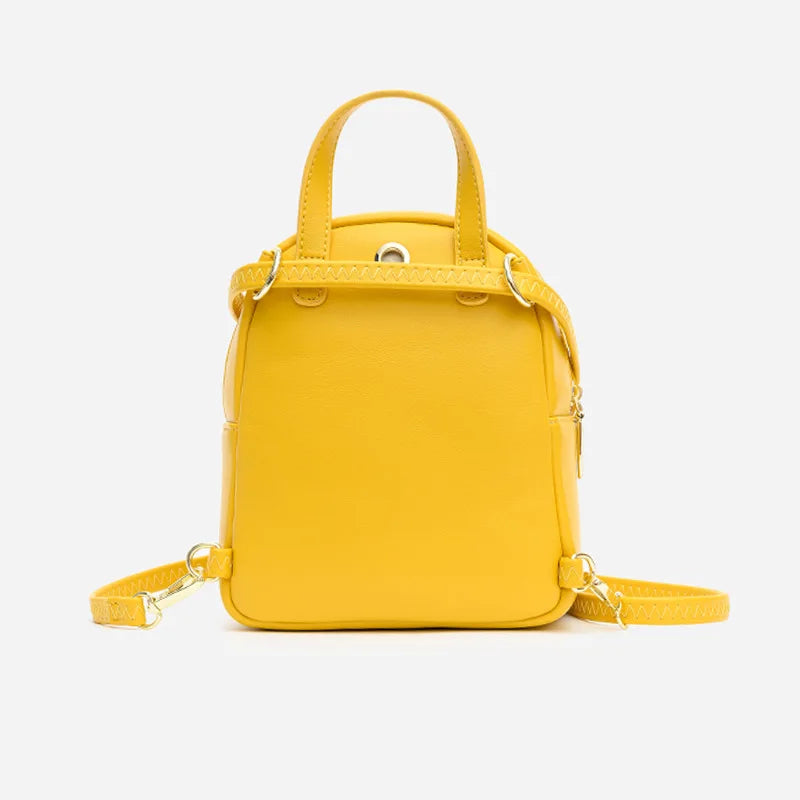 Small Leather Backpack for Women Mini Shoulder Bag