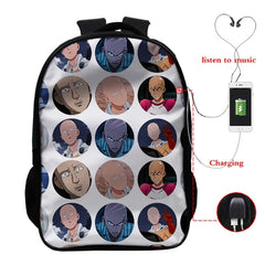 One Punch-Man USB Charging Laptop Backpack