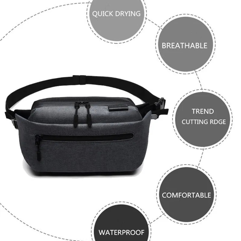 Waterproof Men Fanny Pack Waist Bag Phone Pouch Travel Waist Pack