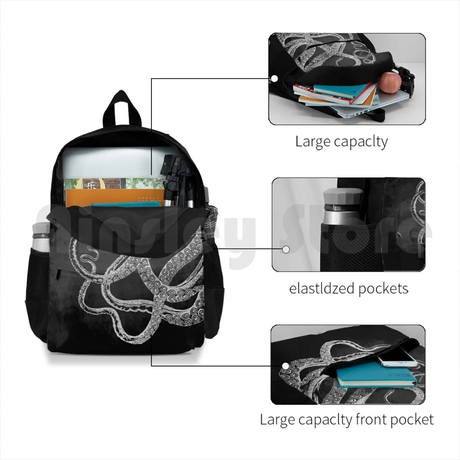 Vintage Octopus Tentacles Camping Backpack