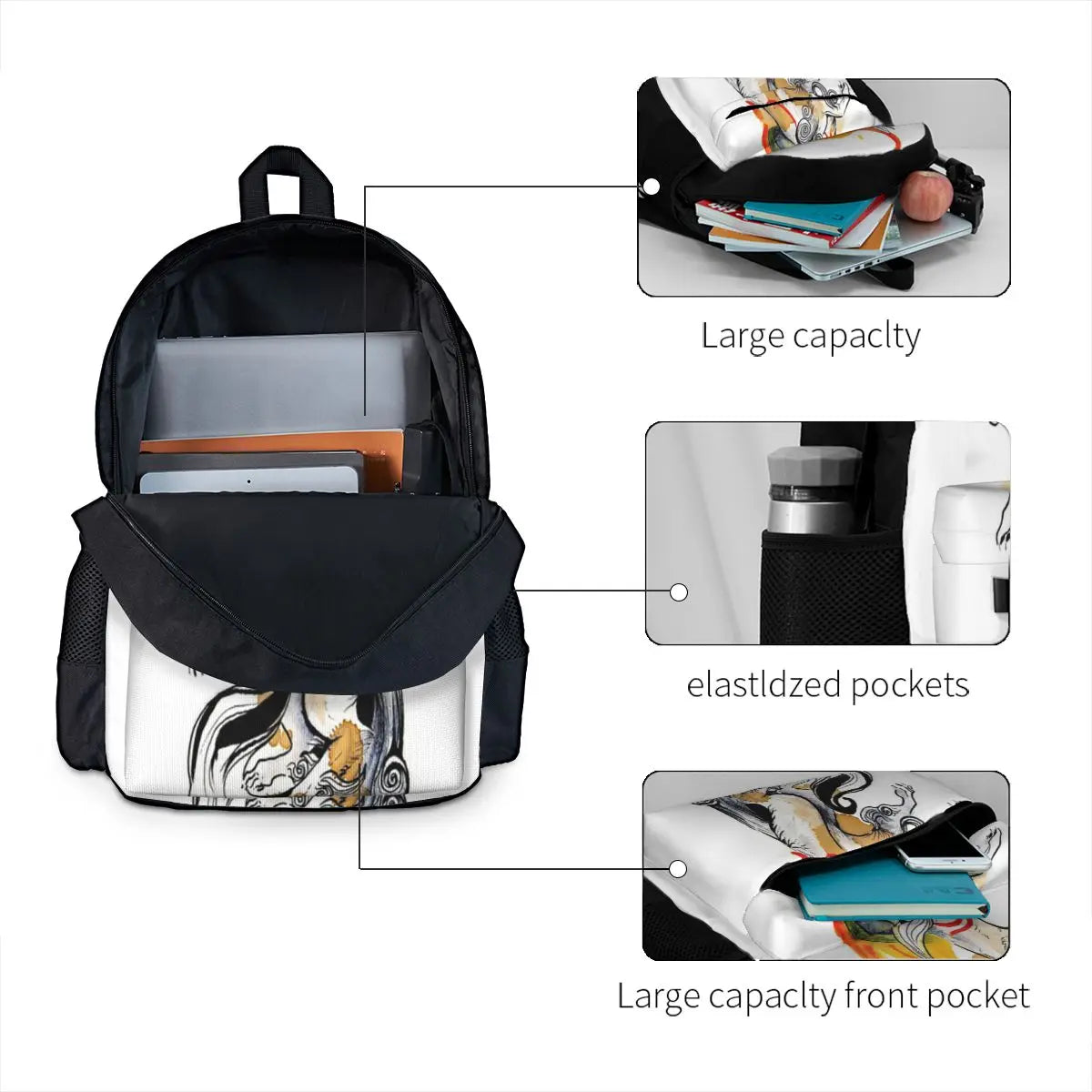Okami Amaterasu Backpacks Men's Backpacks Bags For Women Bags For Men