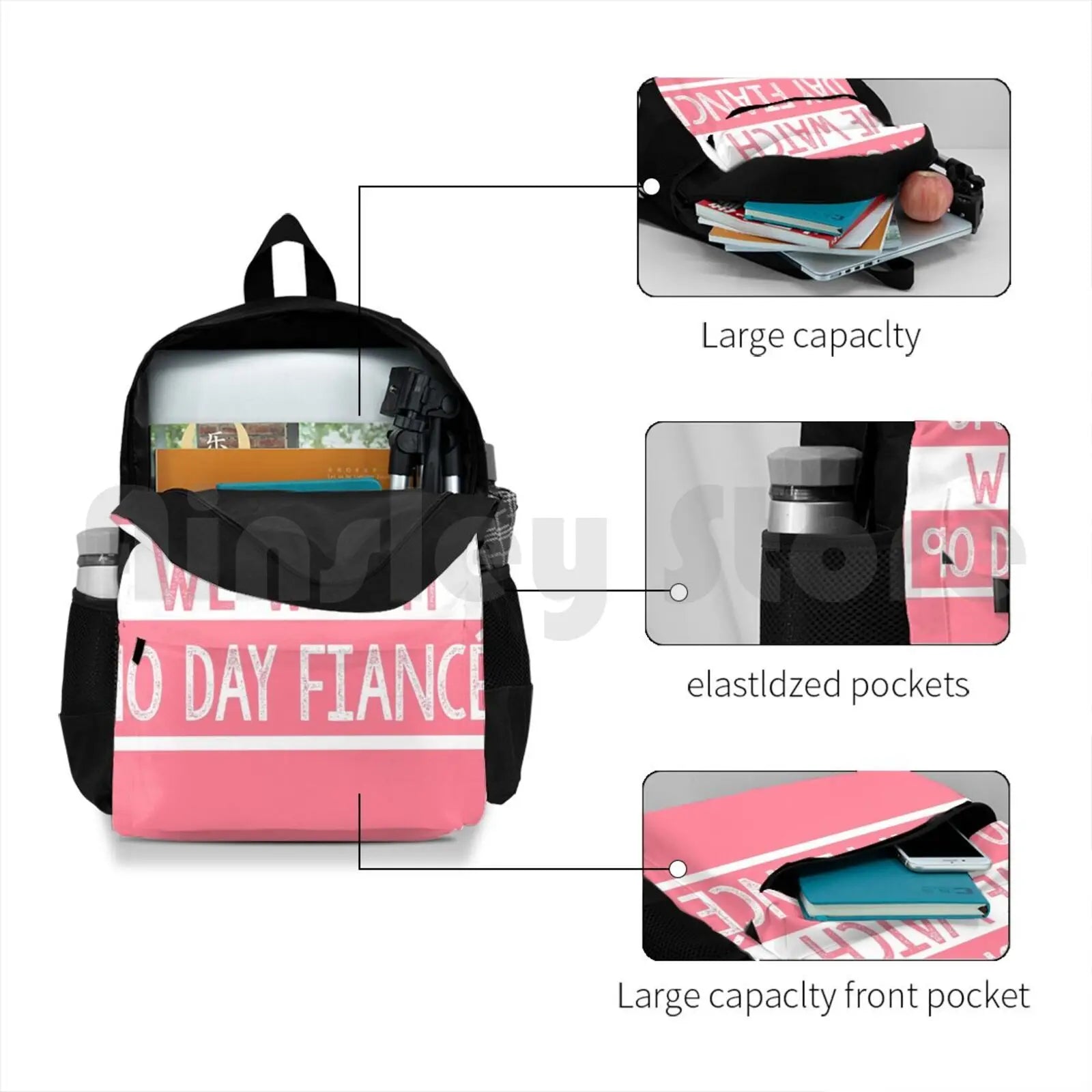 90 Fianc? Fans Hiking Backpack Waterproof Camping Travel