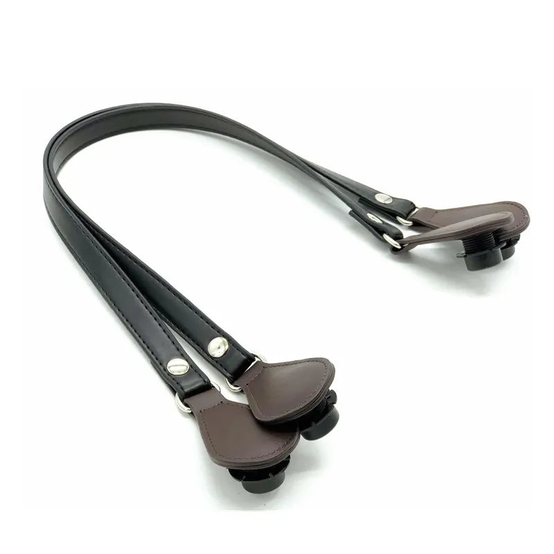 Flat PU Leather Bag Handles for O bag Long 1 Pair