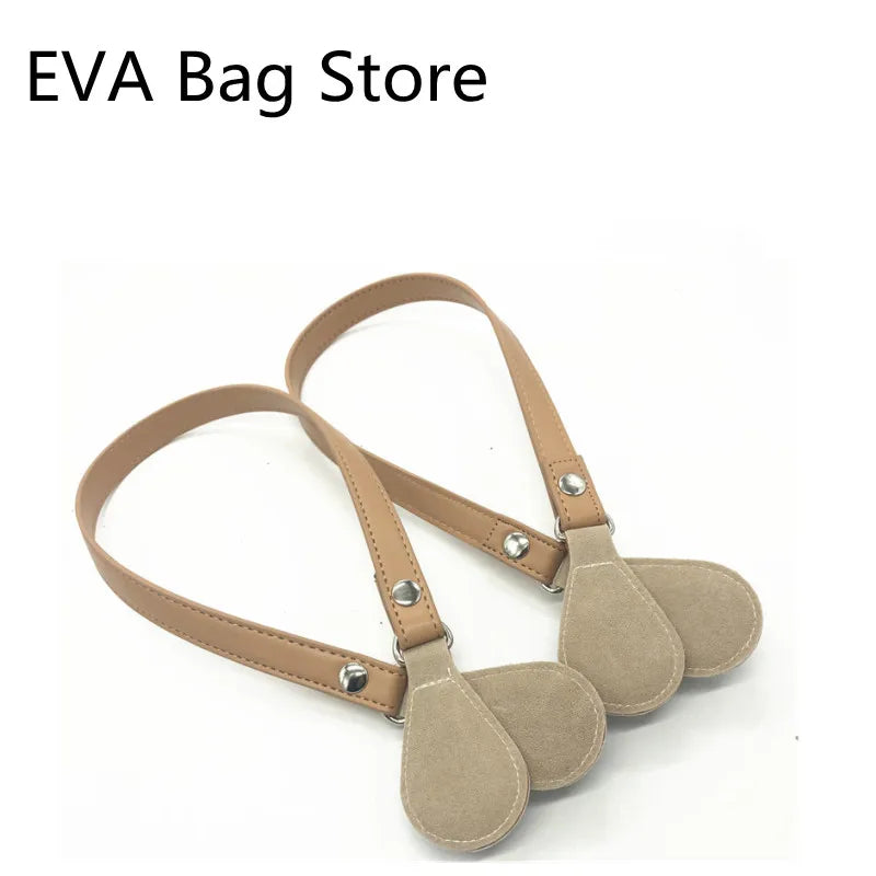 Flat PU Leather Bag Handles for O bag Long 1 Pair
