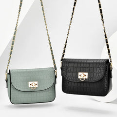 Crocodile Pattern One-shoulder Messenger Bag Women's Handbag