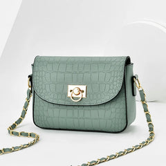 Crocodile Pattern One-shoulder Messenger Bag Women's Handbag