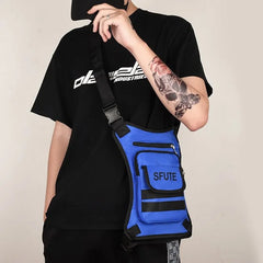 Orange Green Techwear Tactical Waist Bag Hip Hop Crossbody Bag Bauchtasche