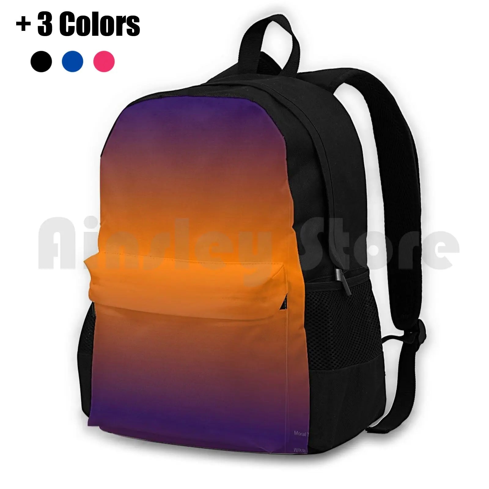 Orange Purple Gradient Outdoor Hiking Backpack Waterproof Camping Travel