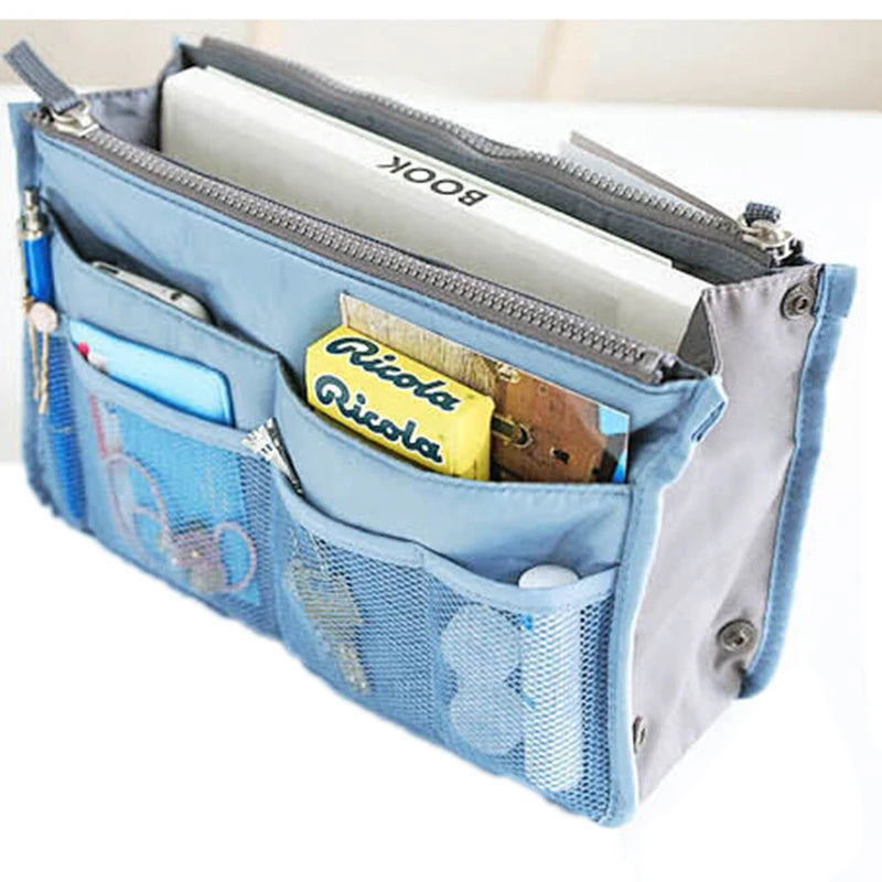 Nylon Travel Insert Organizer Handbag Purse Liner Lady Makeup Bag