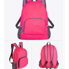Pink Outdoor Camping Organizer Bag Lightweight Foldable Backpack