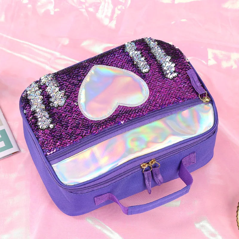 Sequin Insulation Lunch Bag for Kids