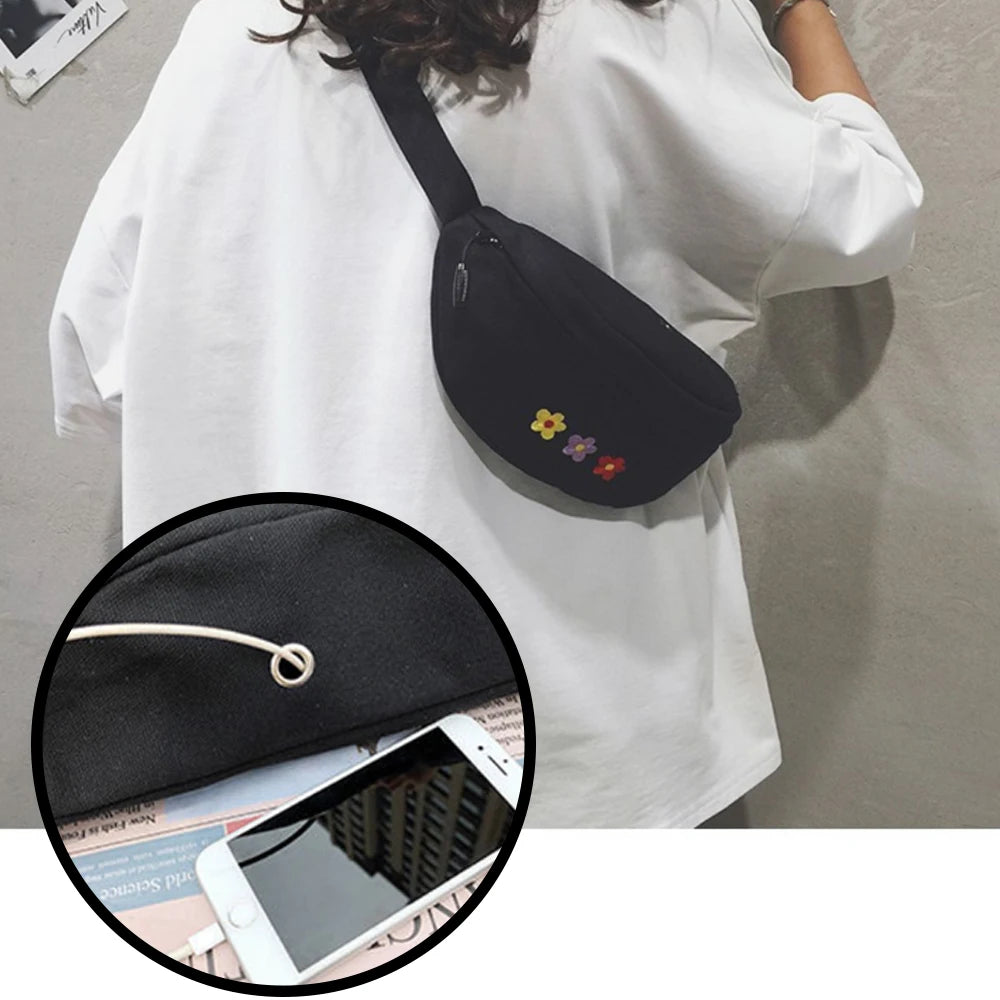 Outdoor Waist Bag Travel Purse Waist Bum Bag Bride Print Chest Bag