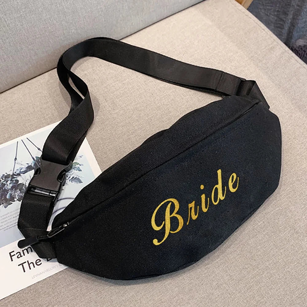 Outdoor Waist Bag Travel Purse Waist Bum Bag Bride Print Chest Bag