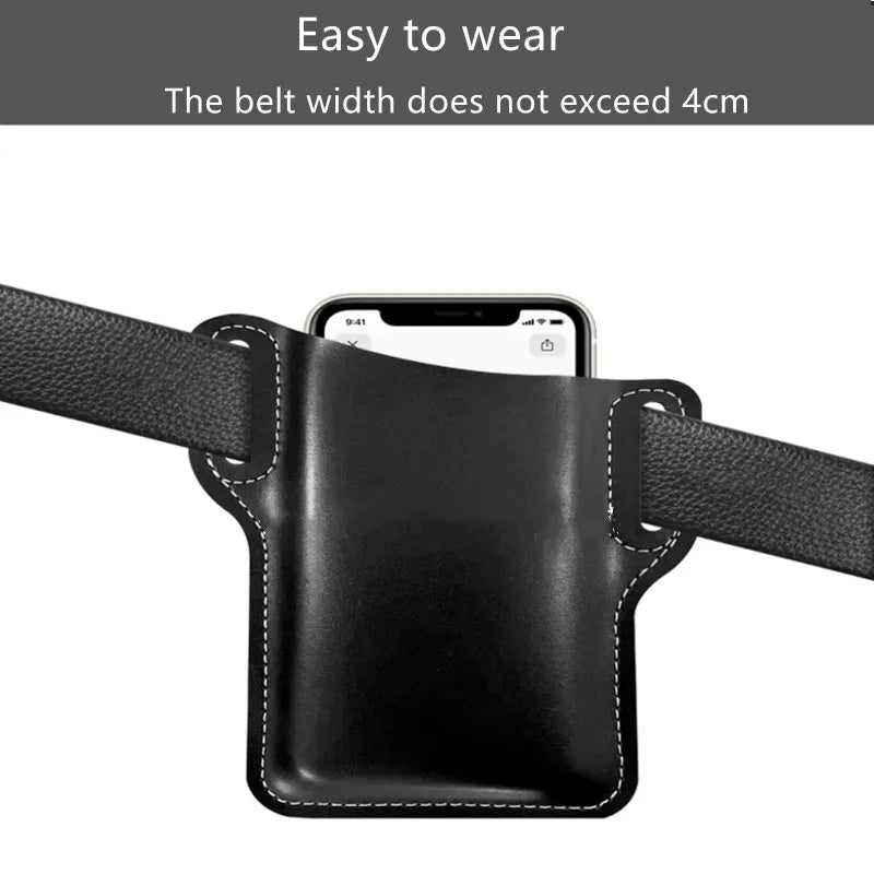 Waterproof PU Leather Waist Pack Multifunctional Bum Bag Pouch