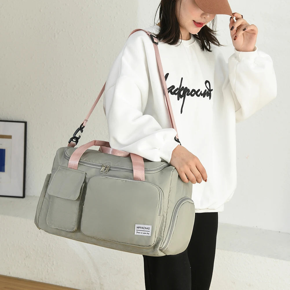 Waterproof Oxford Gym Bag with Shoes Compartment