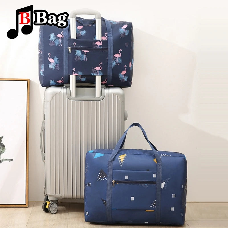 Waterproof Foldable Travel Bag Shopping Shoulder Bag Men Women Oversized Bags