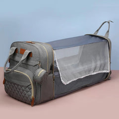 Outting Folding Mummy Bag Diaper Bag Large Capacity Backpack