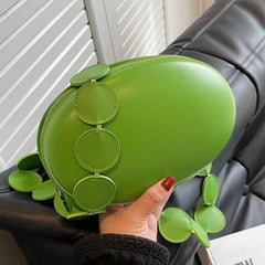 Circular Shoulder Bag Egg Shape Crossbody Messenger Bag