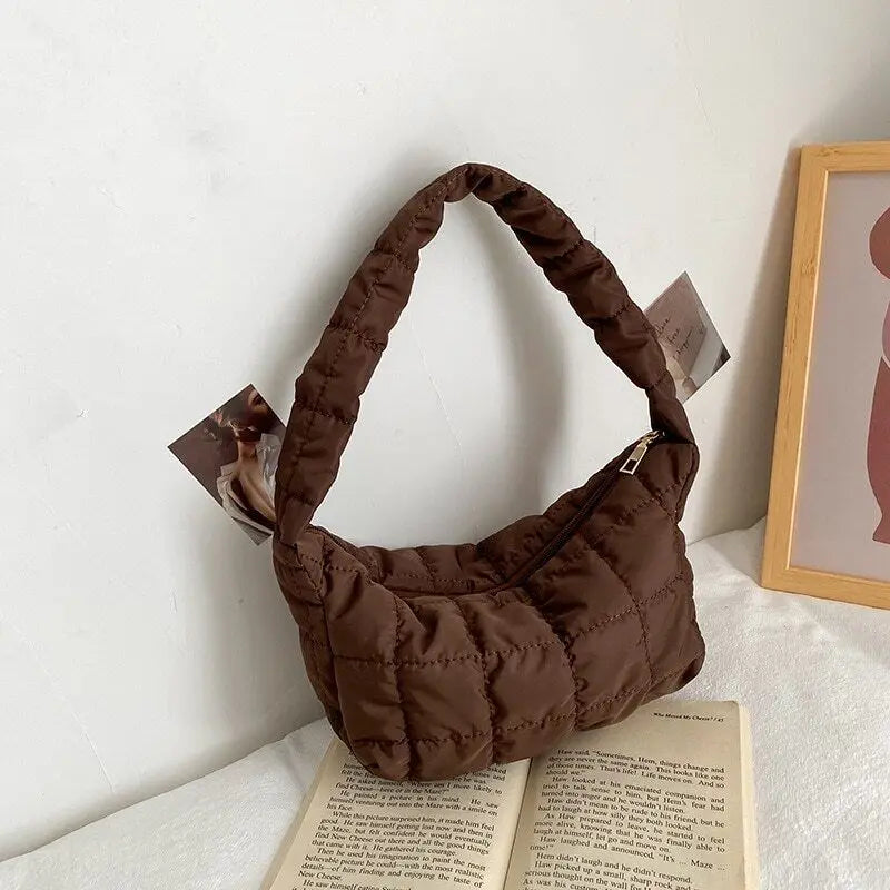 Women's Embroidered Rhombus Shoulder Bag