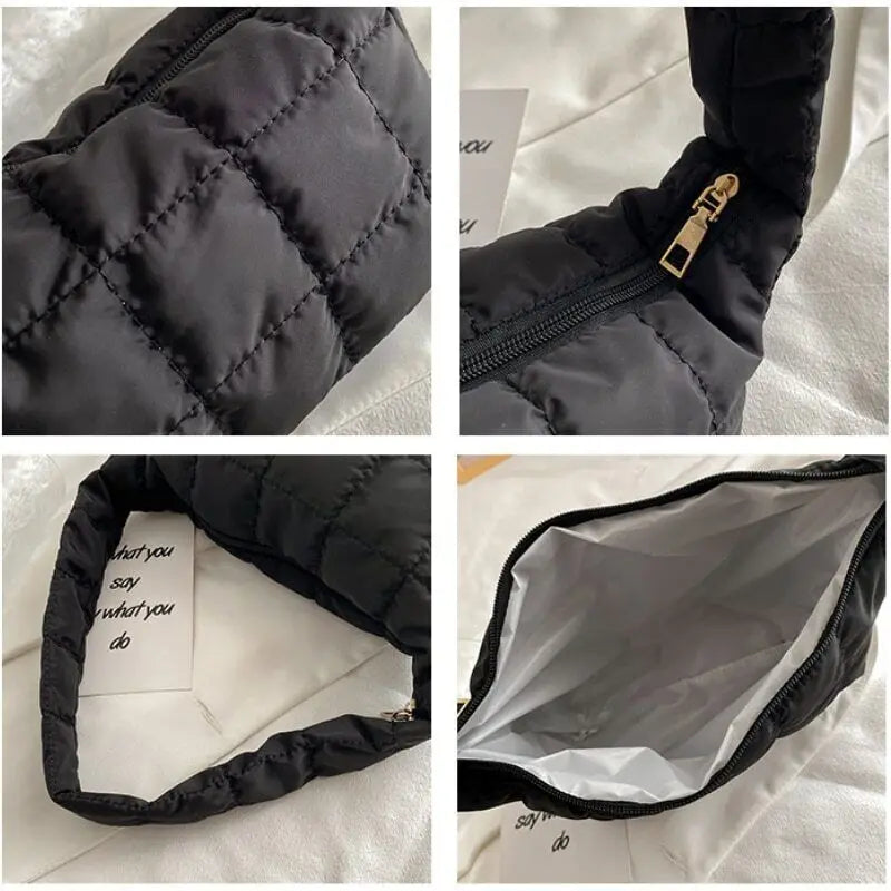 Women's Embroidered Rhombus Shoulder Bag