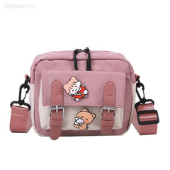 Oxford Crossbody Bags Youth Female Casual Student Girls Canvas Small Square Bag