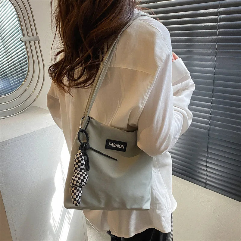 Oxford Shoulder Bag Women Large Capacity Shopping Handbag Foldable Tote Purse