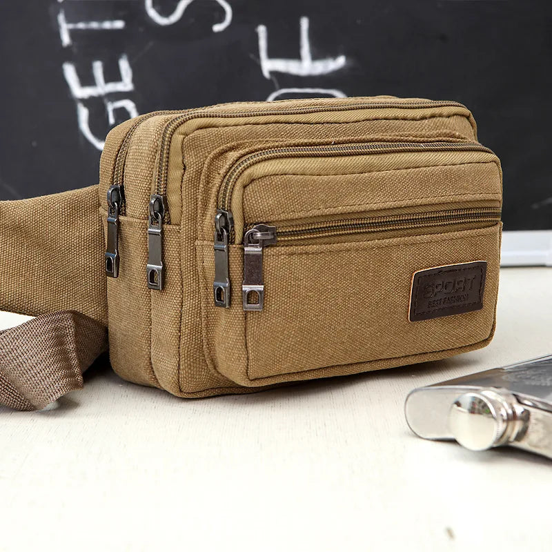 Oxford Waist Bag Durable Canvas Multifunction Traval Outdoor Fanny Pack