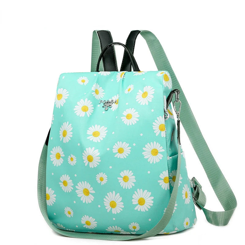 Anti Theft Waterproof School Backpack for Women, Oxford Material