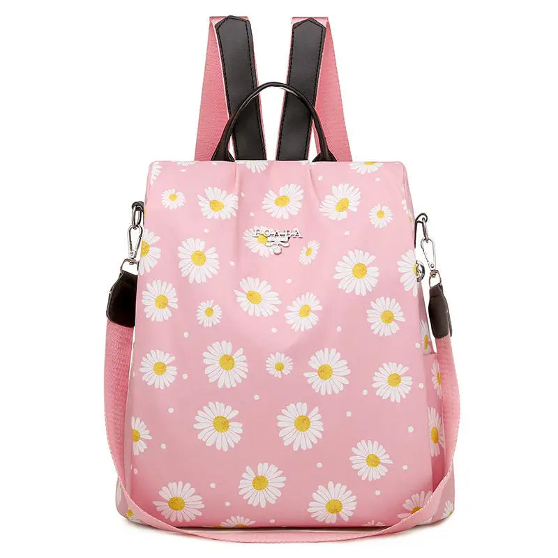 Anti Theft Waterproof School Backpack for Women, Oxford Material