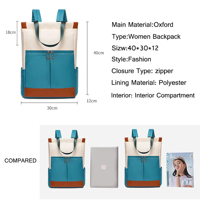 Oxford Women Backpacks-Girls Book Bags