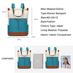 Oxford Women Backpacks-Girls Book Bags
