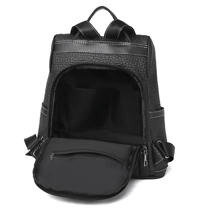 PU Anti-theft Backpack Women Large-capacity Dual-use Backpack
