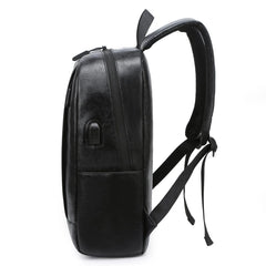 15.6 inch Laptop PU Backpack, College School Bags, 16 inch Travel Backbags