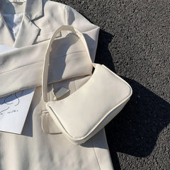 PU Underarm Bag Zipper French Handbag