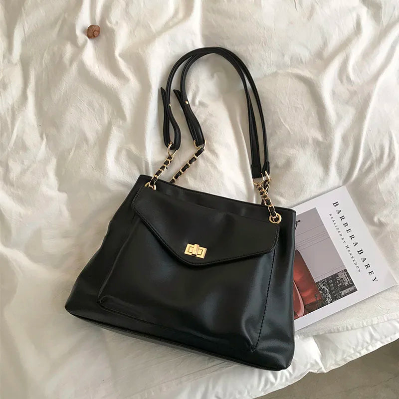 PU Women Shoulder Bag Large Capacity Crossbody Messenger Bags Soft Leather Tote