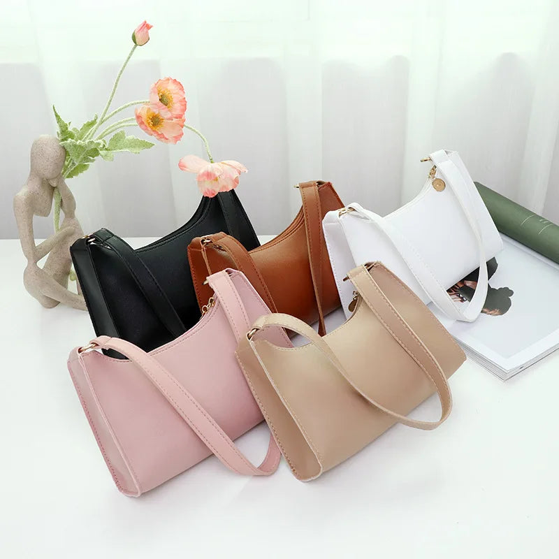 PU Ladies Leather Bag Women Retro Handbags Small Shoulder Bags