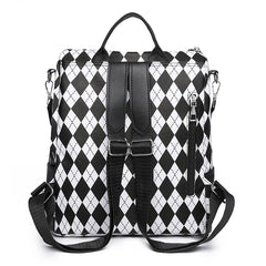 Waterproof PU Leather Backpack for Women Large Capacity Girls Shoulder School Ba