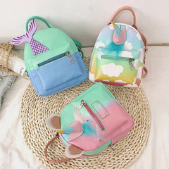 Small PU Leather Backpack Women Casual Shoulder Bag Travel School Rucks