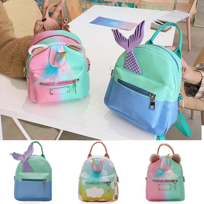 Small PU Leather Backpack Women Casual Shoulder Bag Travel School Rucks