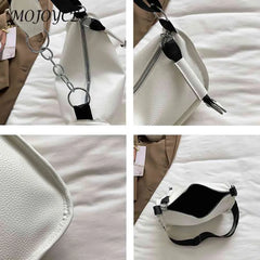Soft PU Leather Crossbody Bag with Chain Strap