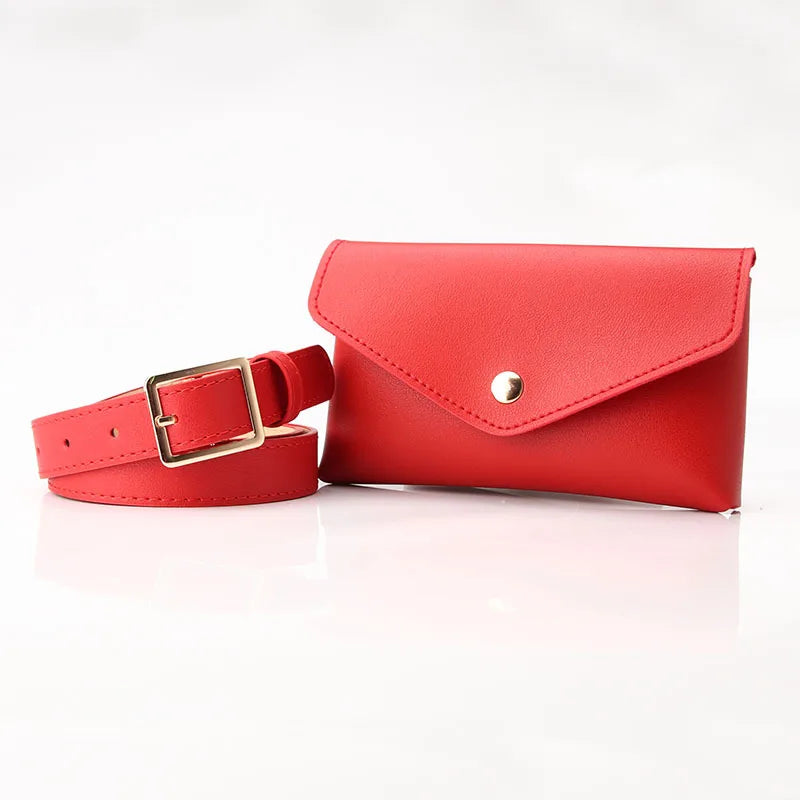 Vintage Women Belt Waist Bag Phone Pouch Small Chest Pack Bags