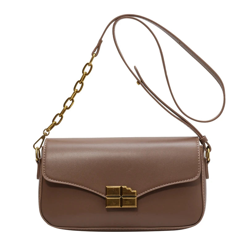 Fashional Style PU Leather Shoulder Bag with Stylish Buckle