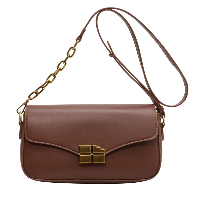 Fashional Style PU Leather Shoulder Bag with Stylish Buckle