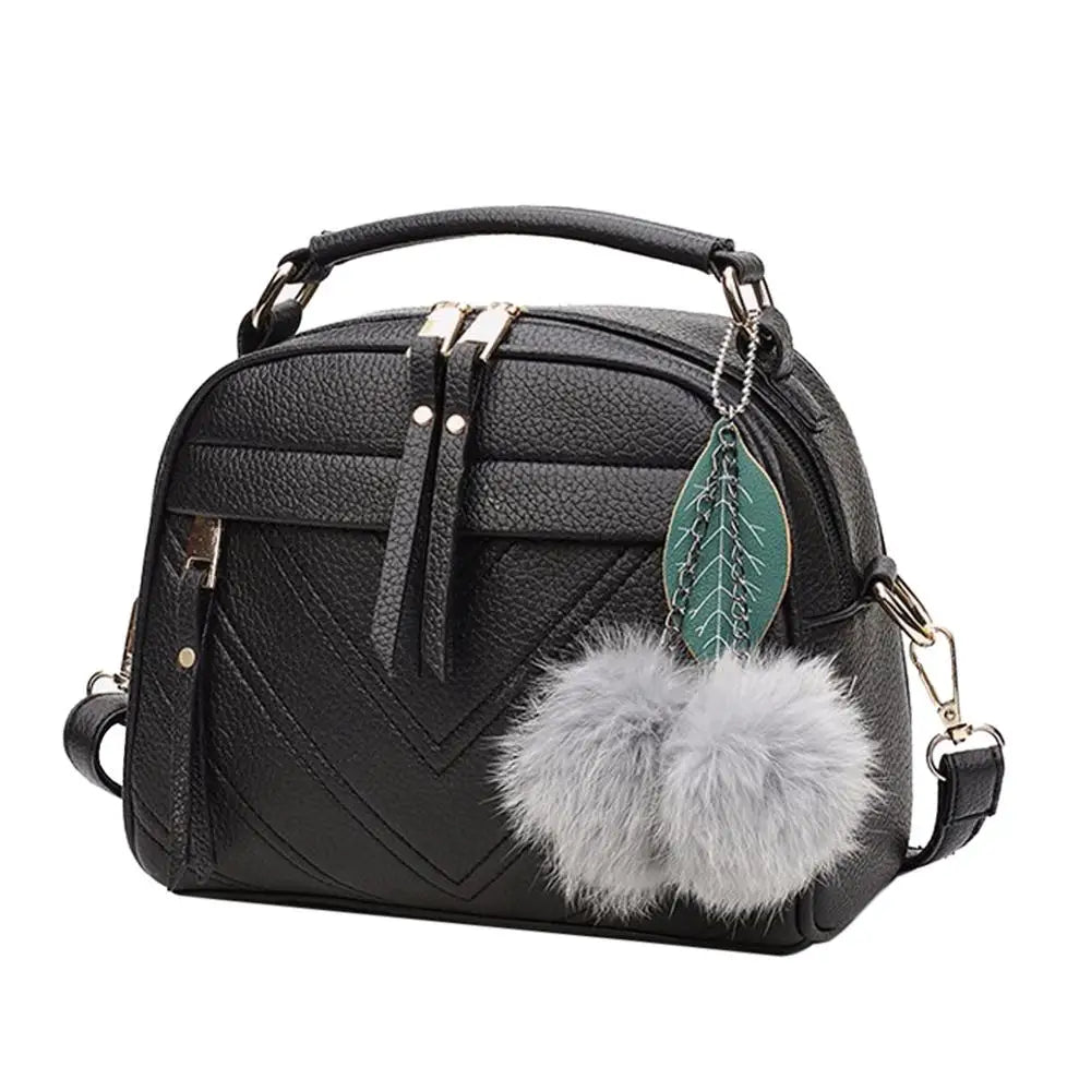 PU Leather Tassel Messenger Bag Ladies Shoulder Crossbody Bag